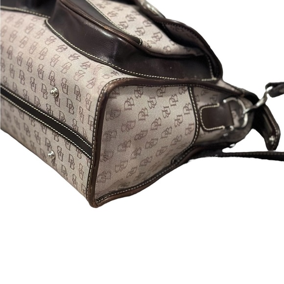 Dooney &Bourke Canvas Double Pocket Handbag with Leather Trim - Picture 6 of 15